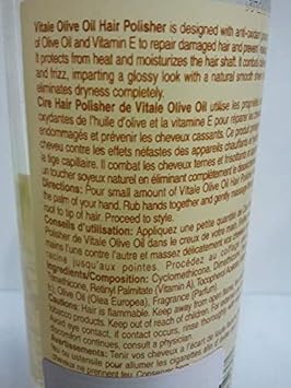 Vitale Vitale olive oil hair polish 6 fluid ounce, White, 6 Fl Ounce