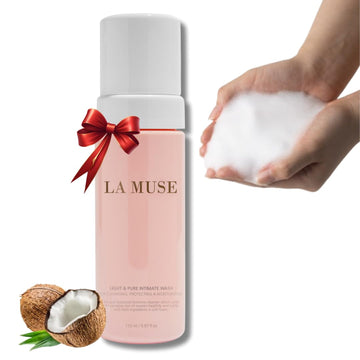 La Muse Daily Vegan Feminine Wash | Ph Balanced Paraben-Free Vaginal Wash | Micro Bubble, Soft & Mild Cleansing For Sensitive Skin | Plant Based Natural Intimate Hygiene For Women | 5.07 Fl Oz