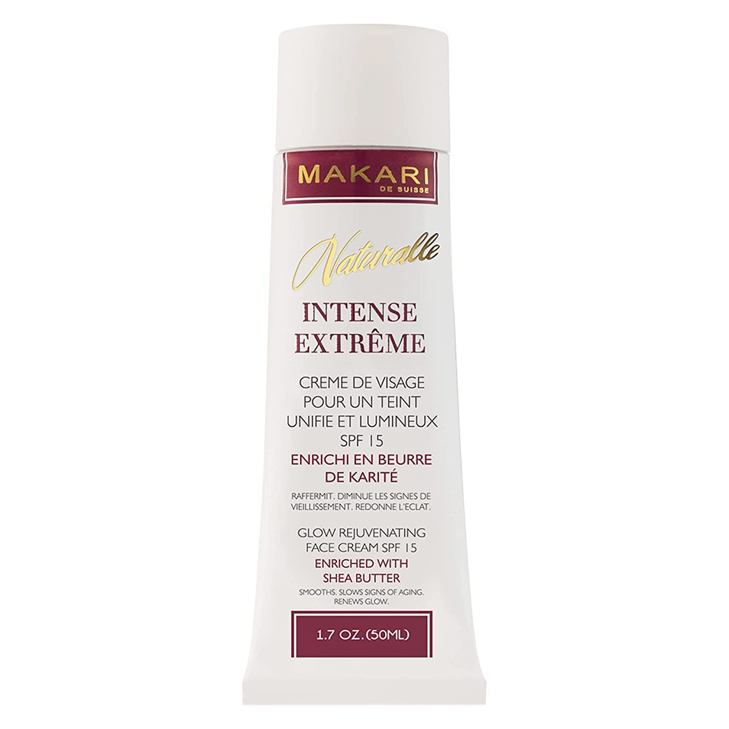 Makari Naturalle Intense Extreme Brightening Face Cream (1.7 Oz) | Anti-Aging And Brightening Treatment For Acne Scars, Stretch Marks And Wrinkles | Moisturizer For Dry Skin With Shea Butter And Spf 16