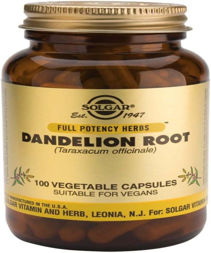 Solgar Full Potency Dandelion Root Vegetable Capsules, 100 Count