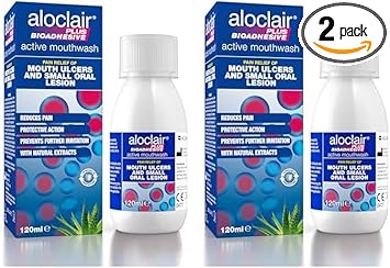 Aloclair Plus Bioadhesive Gel 8ml - Helps relieve pain from Mouth Ulcers and Small Oral Lesions. Up to 12+ Hours Protection, No-Touch Application, Suitable for Adults & Children 4 years+