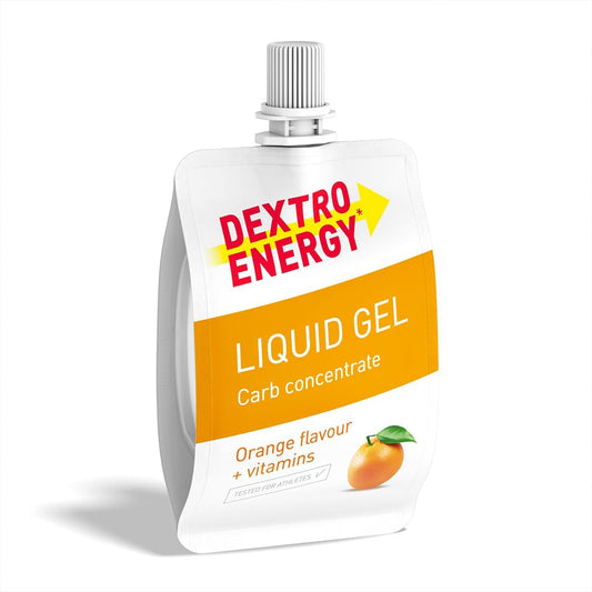 Dextro Energy Lemon Energy Gel | Non-Sticky Fast Acting Drinkable Liquid Energy | A Quick Burst Of Glucose With Caffeine | 28G Of Carbohydrates | For Running Or Cycling | Vegan I Pack Of 12