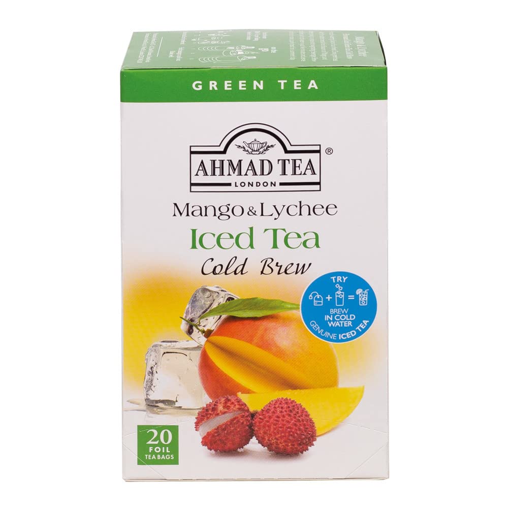 Ahmad Tea - Mango And Lychee Iced Green Tea Cold Brew 20 Foil Tea Bags