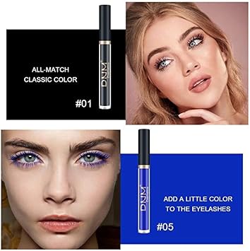 6 Colors Colorful Mascara Set, Rainbow Colorful Waterproof Mascara 3D Fiber Lash Mascara Volume Eye Lash