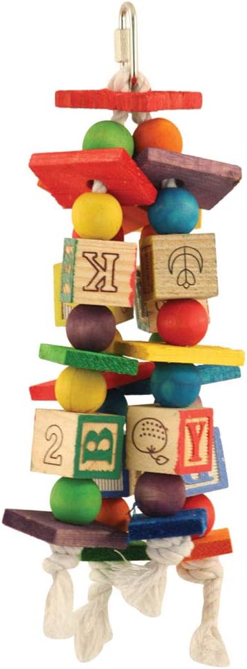 Jumble Stacks Re-fillable Hanging Wooden Chewable Parrot Toy