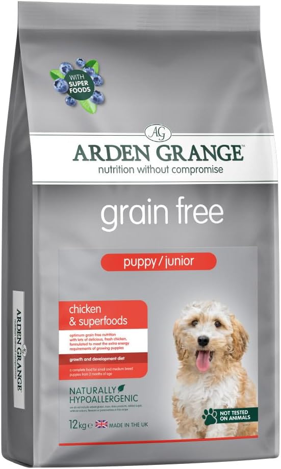 Arden Grange Grain free puppy/junior chicken & superfoods 12kg :Pet Supplies