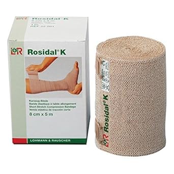 Lohmann & Rauscher Rosidal K Short Stretch Compression Bandage, For Use In The Management Of Acute & Chronic Lymphedema, Edema, & Venous Insufficiency, 4.72" X 5.5 Yards (12Cm X 5M), 1 Roll