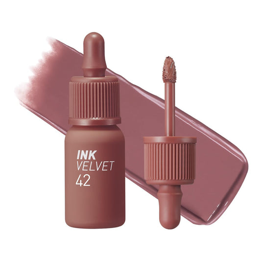 Peripera Ink The Velvet Lip Tint - High Pigment Color, Longwear, Weightless, Not Animal Tested, Gluten-Free, Paraben-Free (042 Pinkish Nude (New))