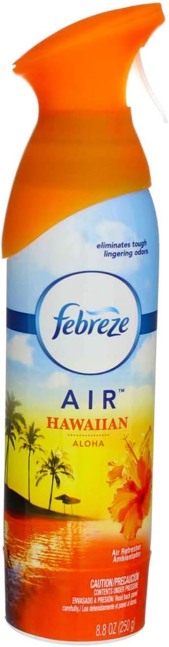 Febreze AIR, Hawaiian Aloha, 8. 8 oz Aerosol, 6/Carton