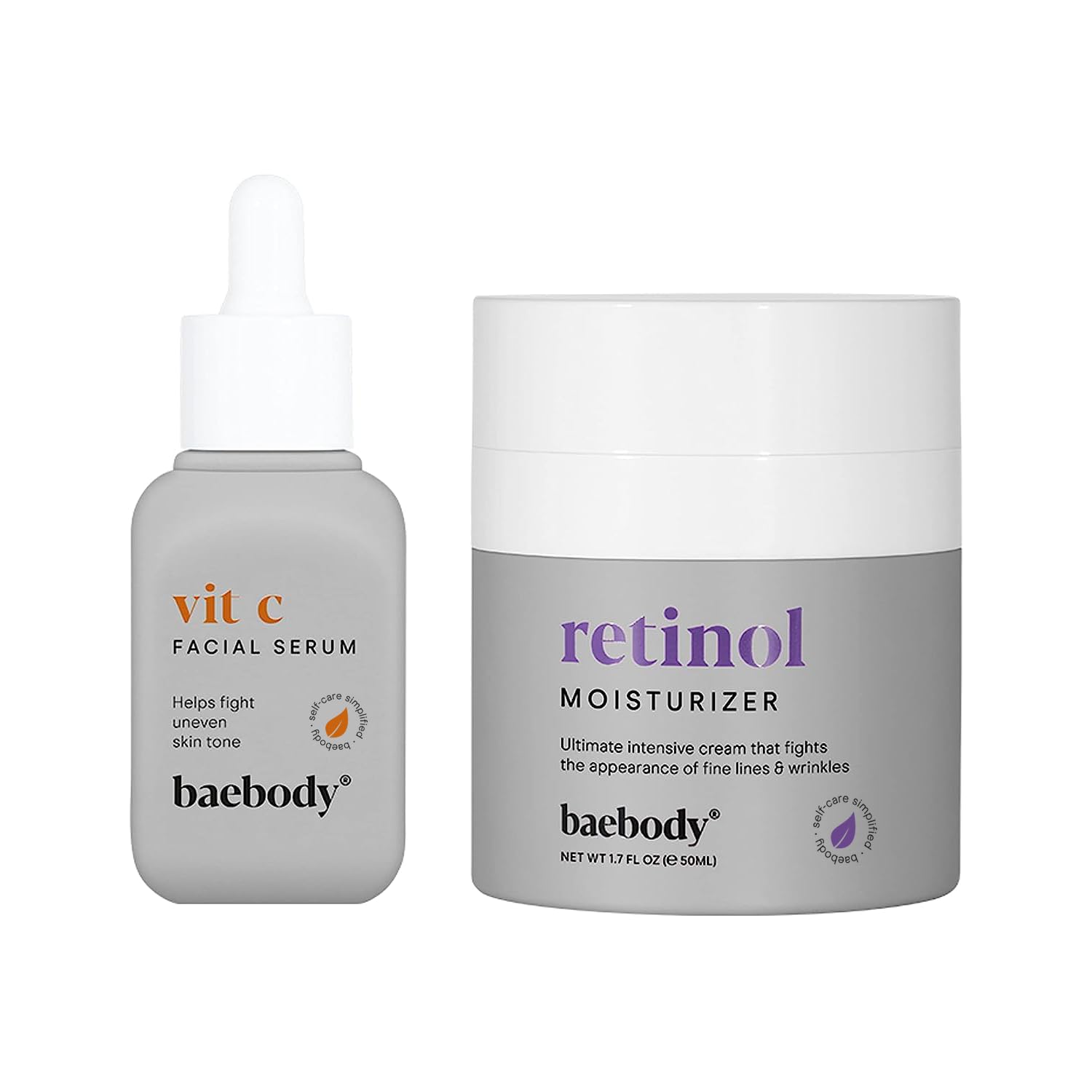 Baebody Retinol Moisturizer & Vitamin C Serum Bundle