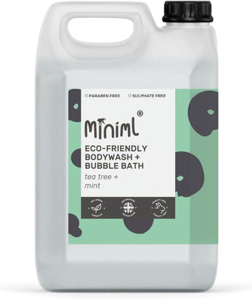 Miniml Natural Eco Body Wash And Bubble Bath – 5L Refill Lavender And Chamomile - For All Skin Types - Hypoallergenic Dermatologically Tested - Sulphate & Paraben Free, Vegan & Cruelty Free