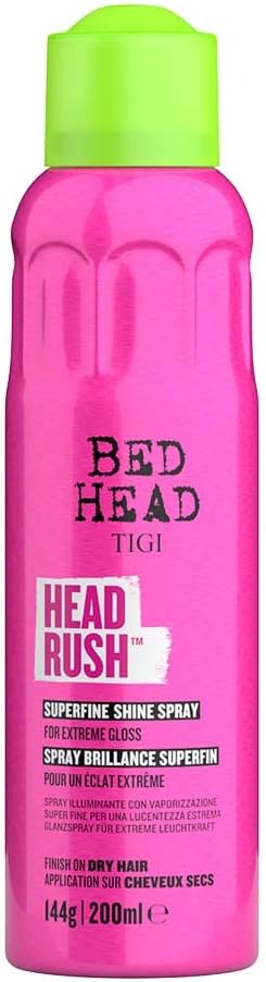 Bed Head By Tigi Headrush Shine Spray – Lightweight Shine Spray For Smooth, Glossy Hair – 200 Ml
