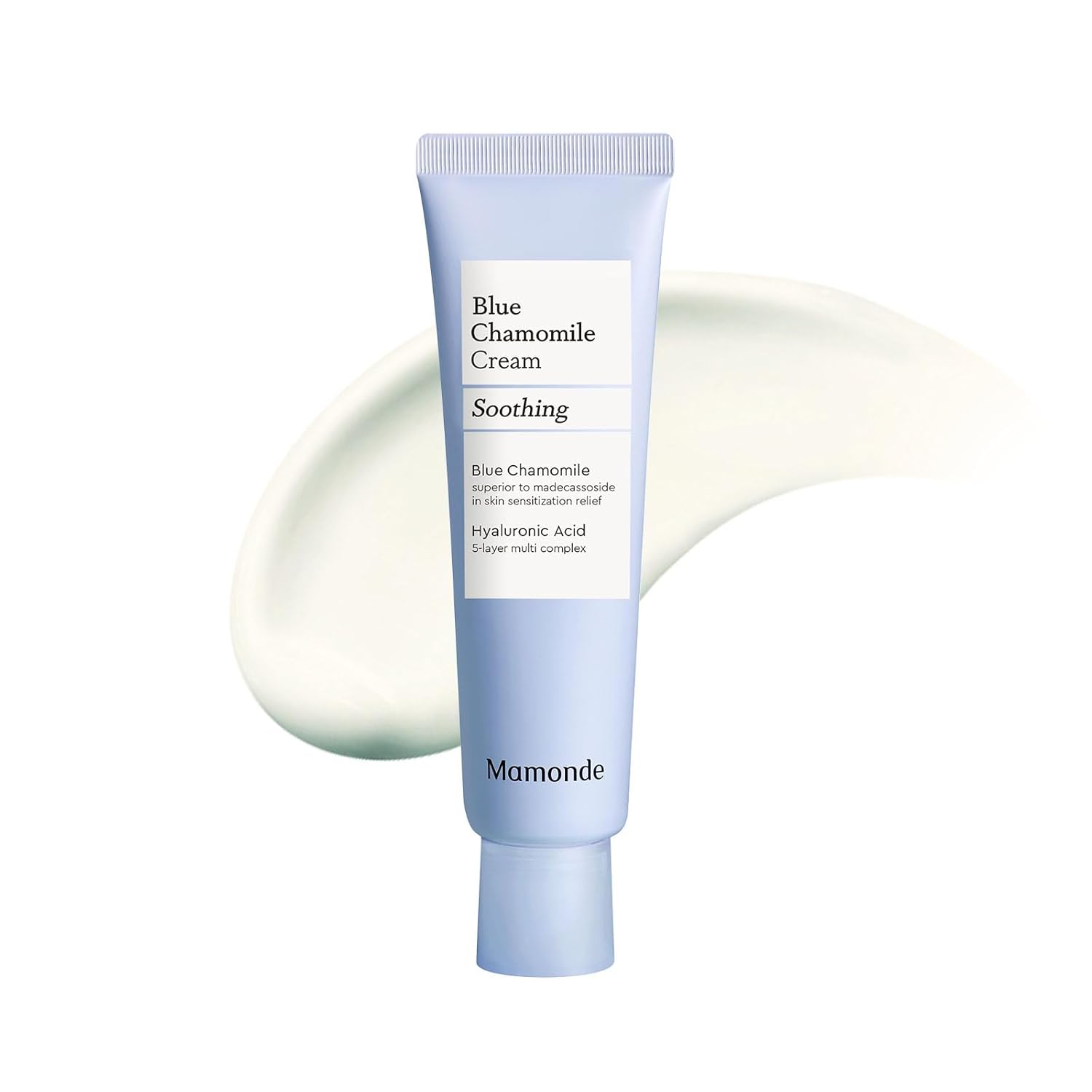 Mamonde Blue Chamomile Cream For Troubled Skin - Intensive Soothing & Hydration, Non-Irritating Redness Relief, 2.03 Fl Oz