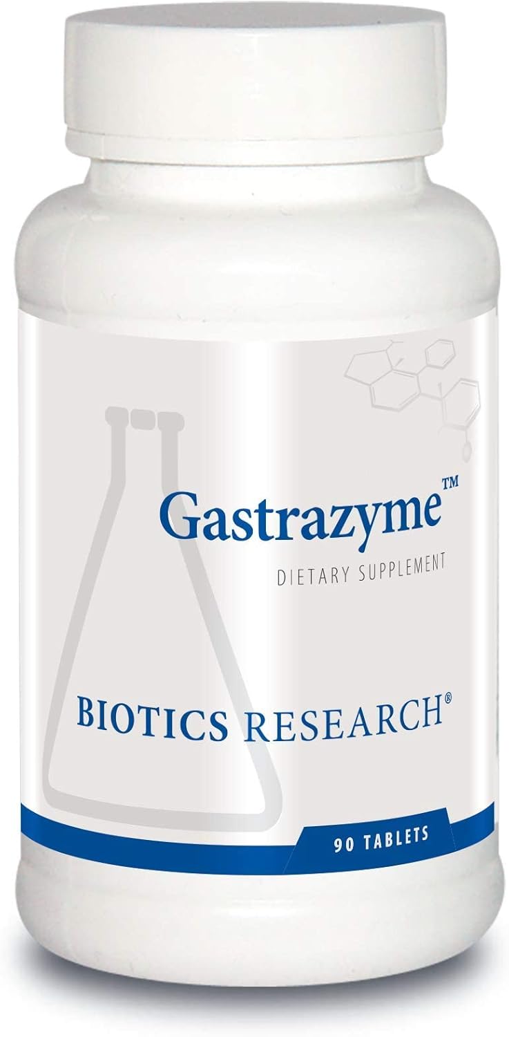 Biotics Research Gastrazyme™ Digestive Support - Supplies Vitamin U Complex, Chlorophyllins, Gamma Oryzanol (From Rice) Supplement Supports Gastrointestinal Health & Gut Lining - 90 Tablets