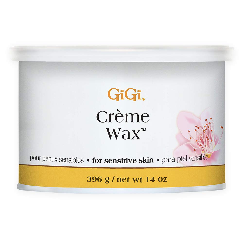 Gigi Tea Tree Crème Wax - Soothing Hair Removal Wax For Sensitive Skin, Soft Wax For Face & Body, Calming Formula With Tea Tree Oil, 14 Oz