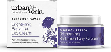 Urban Veda Brightening Radiance Day Cream | For Dry, Dull And Dehydrated Skin | Peptide And Turmerone | Pigmentation And Brightening | Acne Scar Creme | Collagen Face Cream | Face Moisturiser| 50 Ml