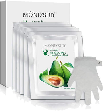 5 Pairs MOND'SUB Moisturizing Gloves | Natural & Organic Moisturizing Hand Masks for Dry Skins | Collagen Spa Treatment with Vitamin C| Professional Hydrating Gloves for Brightening & Whitening Skins