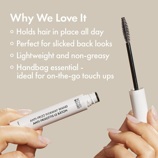 Bondiboost Anti-Frizz Flyaway Wand - Aloe-Based, Serum-Like Formula For Taming Frizz & Flyaways On-The-Go - Vegan & Cruelty-Free, 10Ml