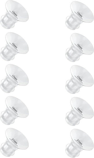 Flange Inserts 13/15/17/19/21mm 10PC Compatible with Momcozy S12 pro/S9 pro/S9/S10/S12/Medela/TSRETE/Spectra/Bellababy etc 24mm Wearable Breast Pump, Reduce 24mm Tunnel Down to Correct Size