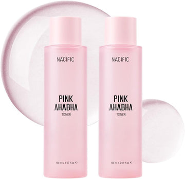 Nacific Pink Aha Bha Toner Double Set (150Ml 5.07Fl.Oz*2) Aha, Bha, Watermelon Extract, Glow, Moisturizing, Hyaluronic Acid