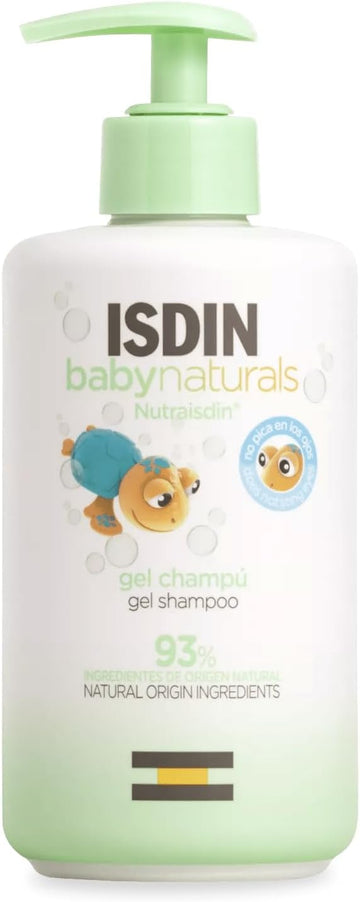 ISDIN Babynaturals Gel Shampoo (400ml) | Gel Shampoo for the daily hygiene of baby's skin and hair | Suitable from 0 months | Pediatric and ophthalmologically tested