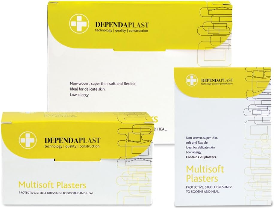 Reliance Medical Dependaplast Rel522 Multisoft Plaster, Assorted (Pack Of 20)