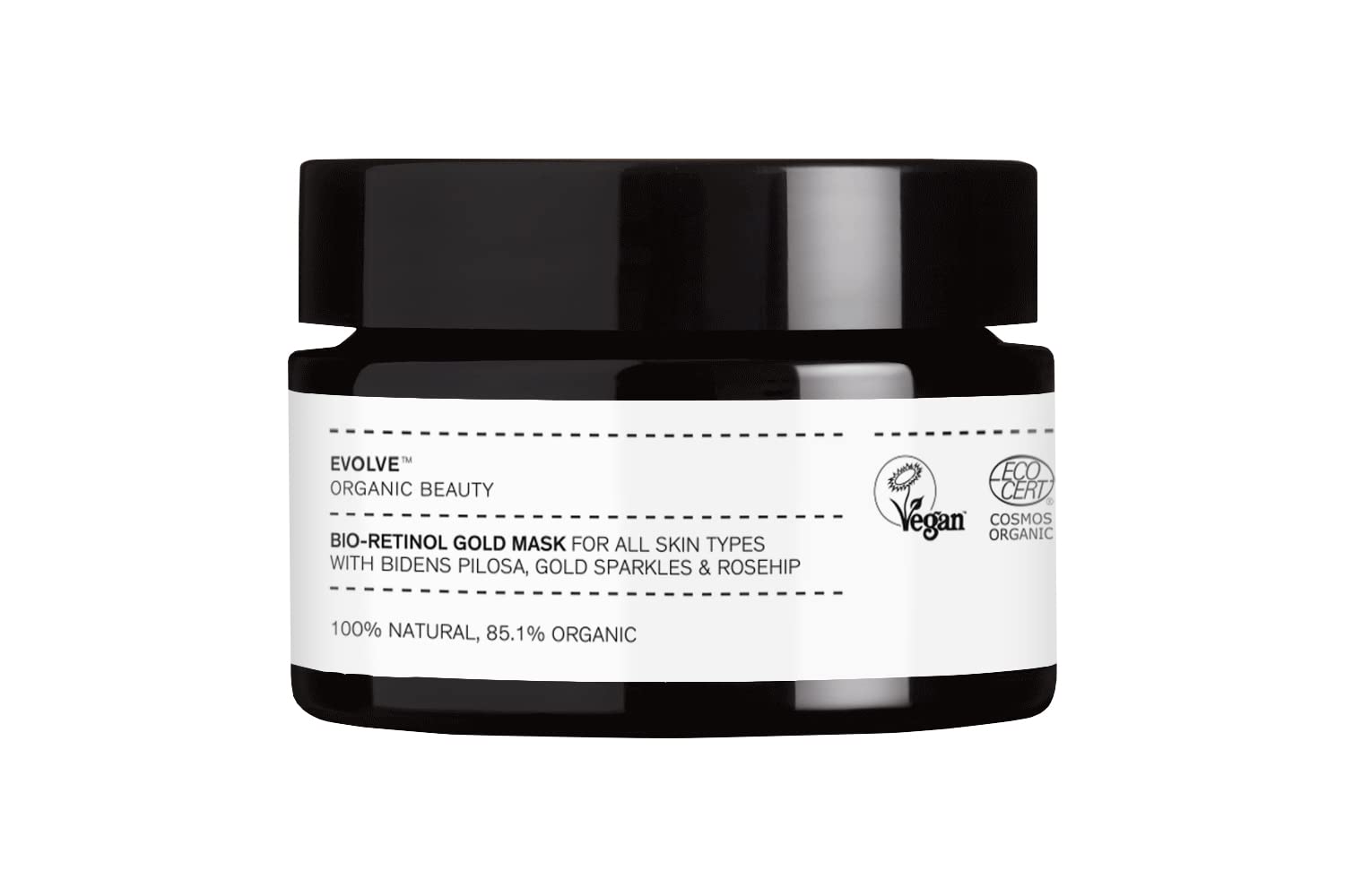Evolve Organic Beauty - Natural Bio-Retinol Gold Face Mask | Small-Batch, Vegan Clean Beauty (1 Oz | 30 Ml) Packaging May Vary