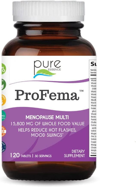 Pure Essence Labs Profema - Multivitamin For Women - Natural Menopause Relief Supplement - Promotes Hormone Balance, Reduces Hot Flashes, Mood Swings, Night Sweats