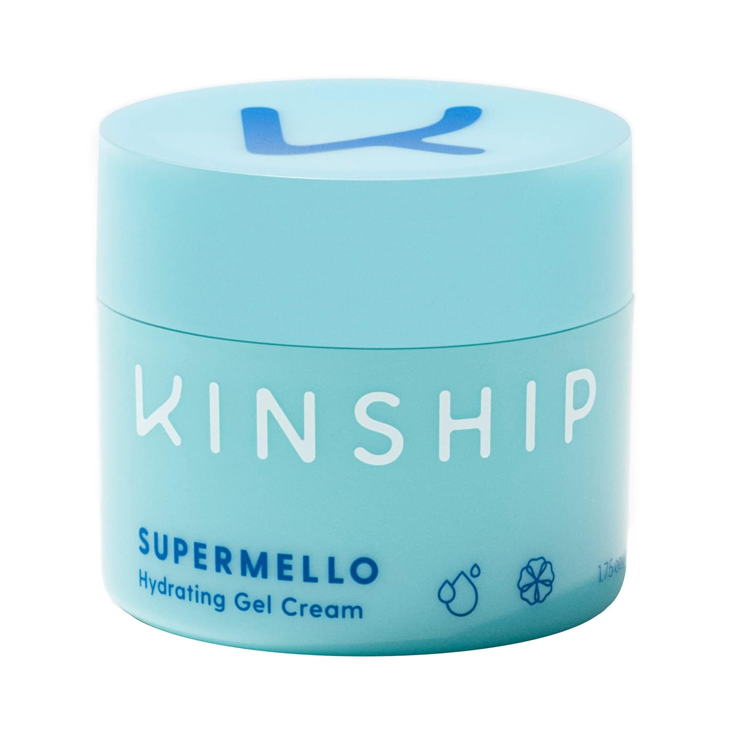 Kinship Supermello Hyaluronic Gel Cream Moisturizer – Nourish + Soothe Dry Sensitive Skin – Lightweight, Hydrating Face Lotion – Plump + Smooth – Reduce Redness – Daily Use Clean Skin Care (1.75 oz)