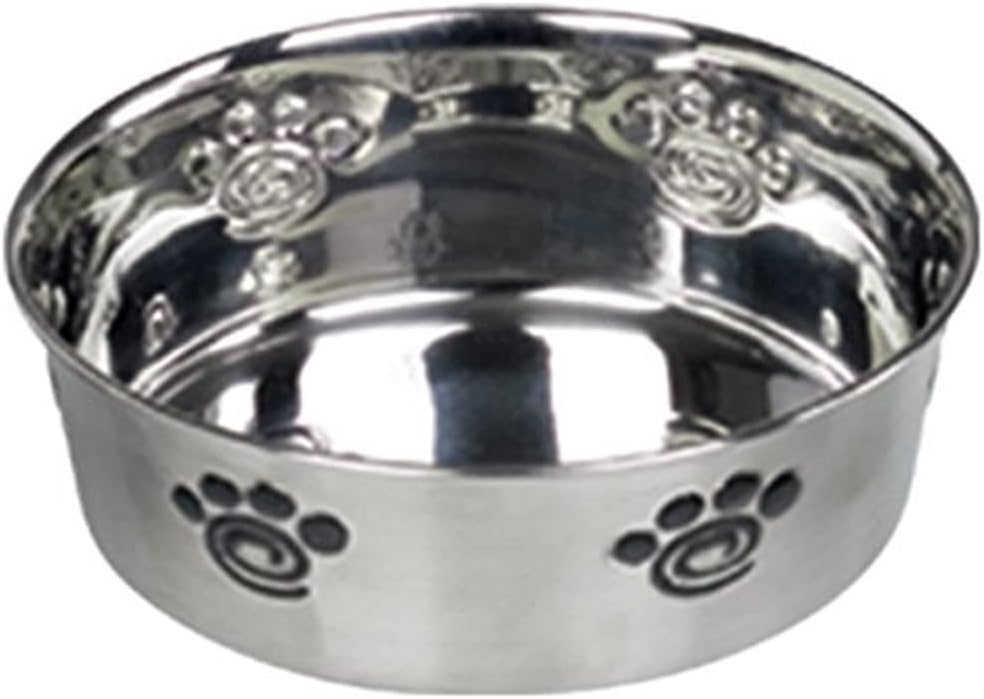 Nobby Heavy Spiral Anti-Slip Stainless Steel Bowl, 13.5 cm, 0.50 Litre :Pet Supplies