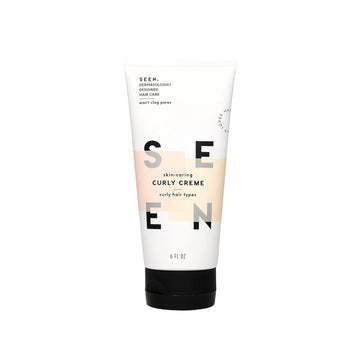 Seen Curly Creme - Scented - Non-Comedogenic & Sulfate-Free Curl Defining Styling Hair Cream- Reduces Frizz- Heat Protectant- Safe For Sensitive Skin