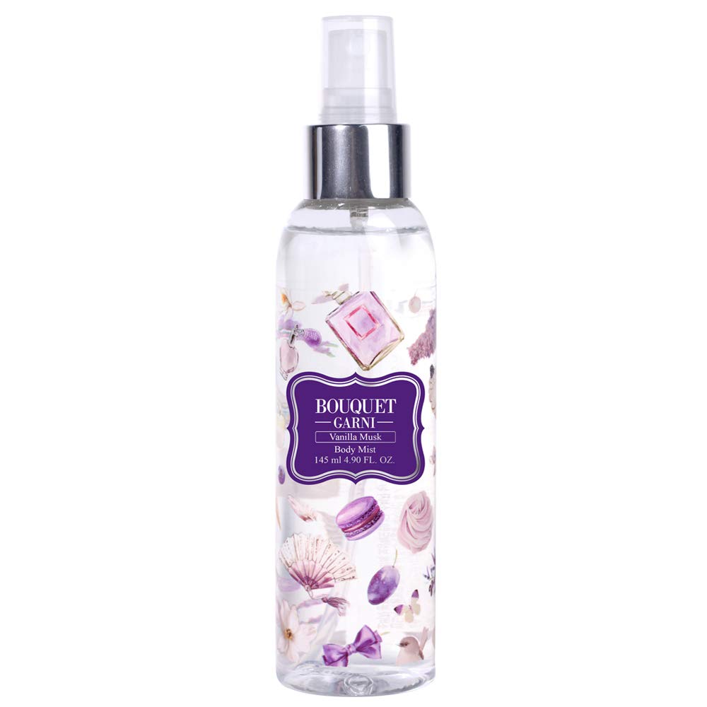 Bouquet Garni Body Mist Vanilla Musk Fragrance - Long-Lasting Moisture & Fragrance, Mist For Women, Low Irritation (Containing Vitamin E, Citrus Acid) - 4.9 Oz