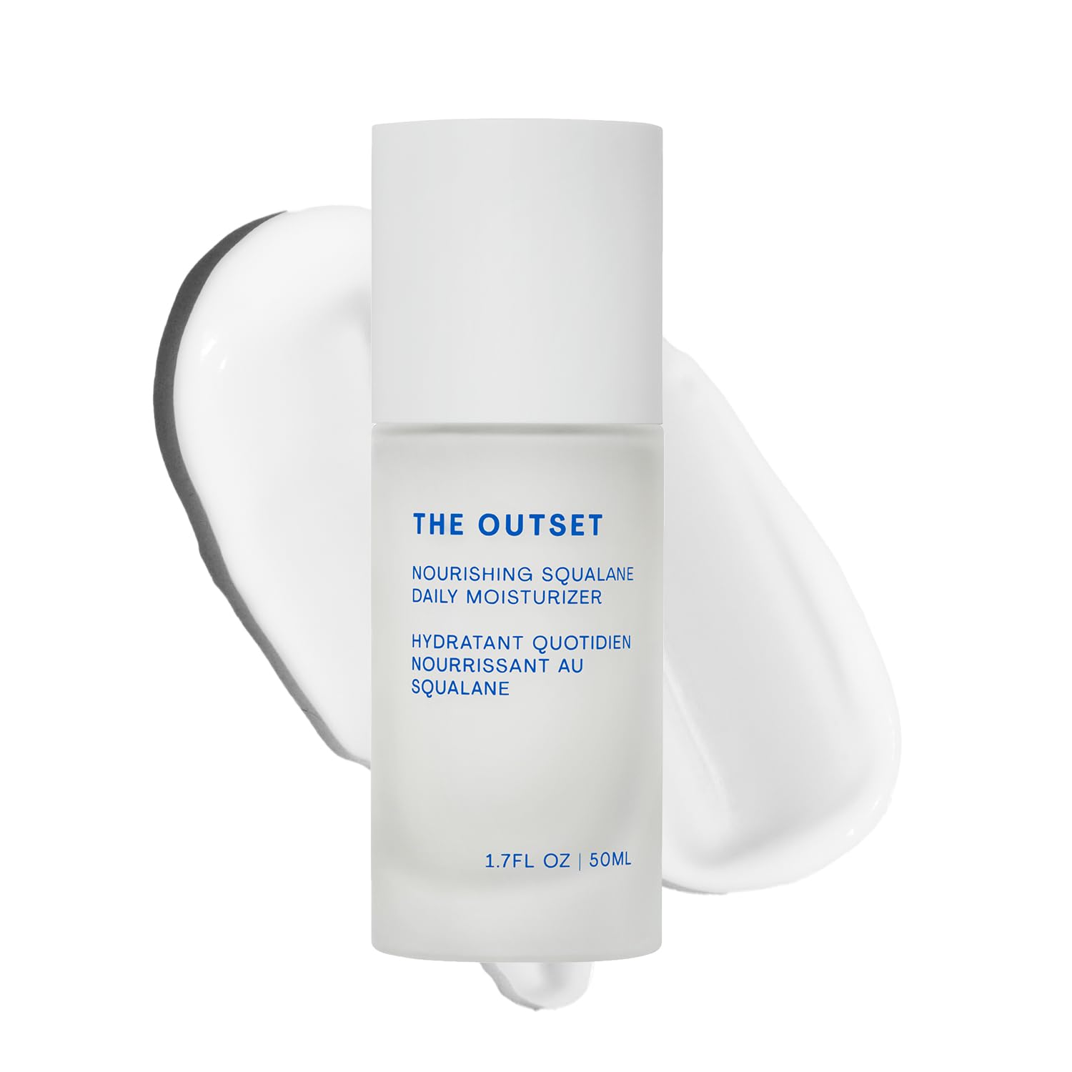 The Outset Nourishing Squalane Daily Moisturizer - Gentle Fragrance Free Non-Comedogenic Cream - Barrier Repair, Hydrating - Clean, Vegan, Gluten Free - All Skin Types, Sensitive Skin - 1.7 Fl Oz