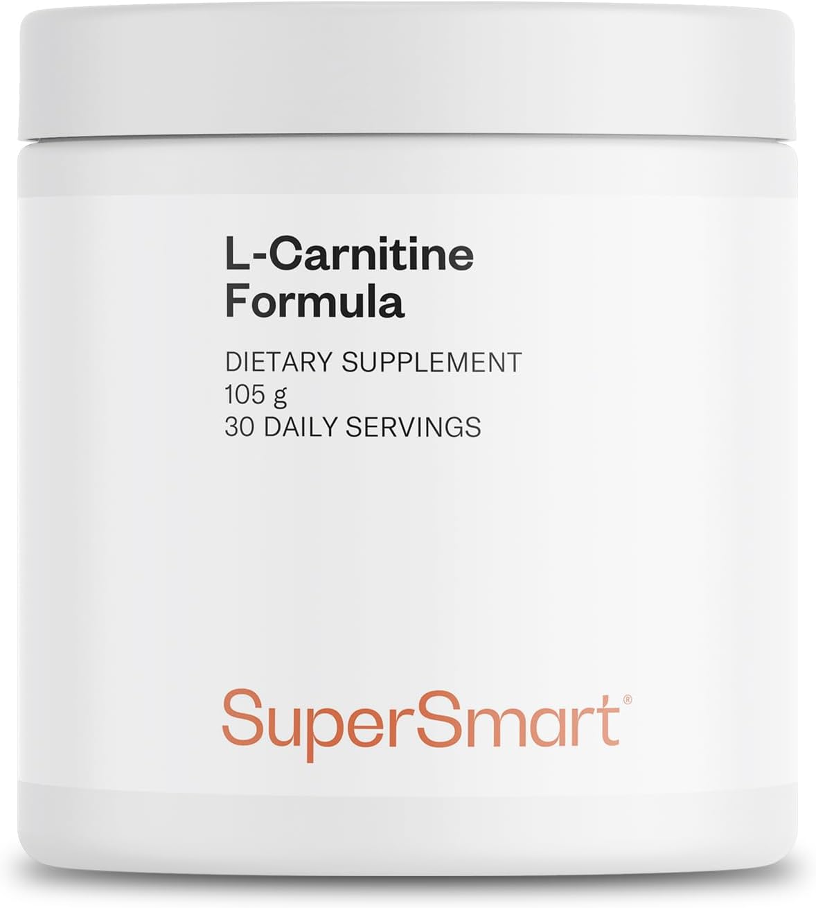 Supersmart - L-Carnitine Formula (Natural Lemon Flavor) - 2-In-1 With Acetyl L-Carnitine & L-Carnitine Tartrate Powder - Amino Acids Complex Supplement | Non-Gmo & Gluten Free - 105 G
