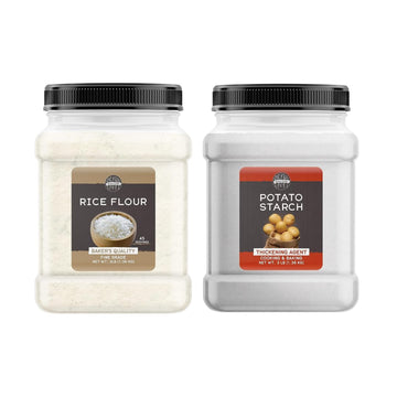 Birch & Meadow Potato Starch & Rice Flour Bundle, 3Lb Each, Versatile Ingredients, Flours For Baking, Flavorful