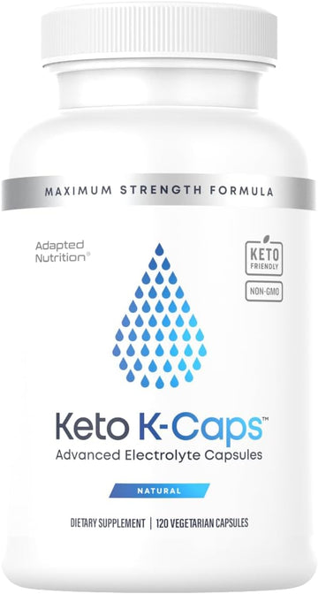 Keto K-Caps Electrolyte Capsules | Keto Approved Electrolyte Supplement | Hydrate Fast & Beat Leg Cramps | 700Mg Potassium, Sodium, Magnesium | No Maltodextrin | 120 Caps