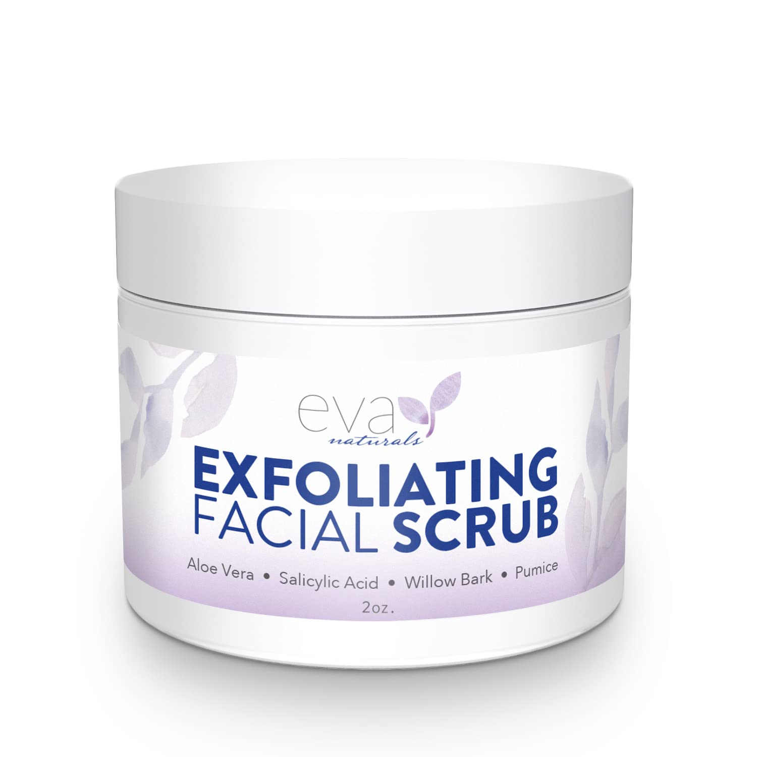 Eva Naturals Microdermabrasion Face Exfoliator And Facial Scrub - Exfoliating Facial Cleanser With Aloe, Willow Bark, Salicylic Acid Exfoliating Face Wash, Face Cleanser- Exfoliating Face Scrub (2 Oz)
