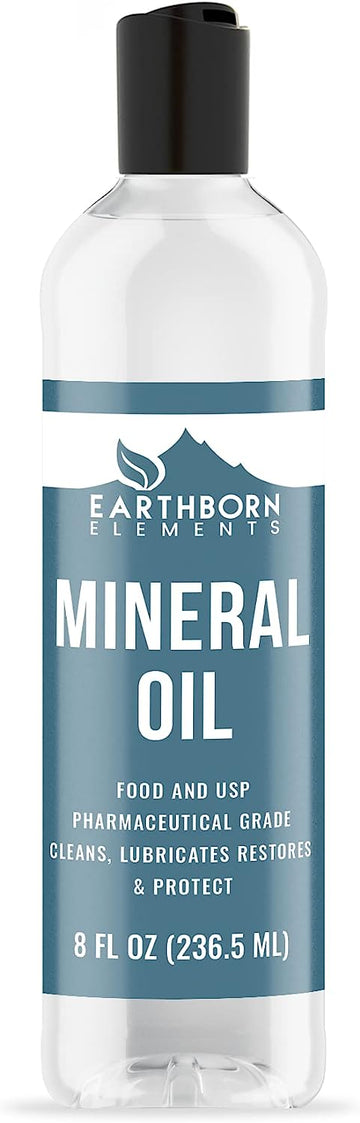 Earthborn Elements Mineral Oil 8 fl oz, Pure & Undiluted, No Additives Clear