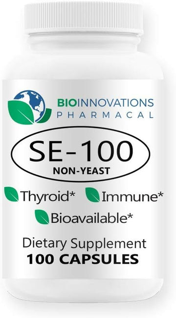 Bioinnovations Pharmacal Se-100 100 Mcg (100 Count) - Pure Selenium Yeast-Free Supports Immune, Cardiovascular, And Thyroid Health
