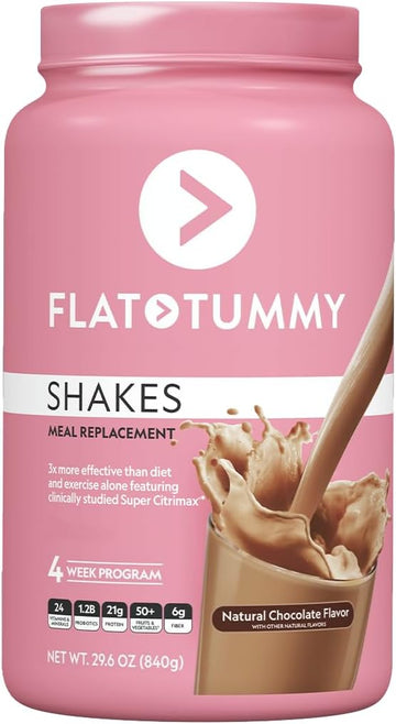 Flat Tummy Tea Meal Replacement Shake – Chocolate, 20 Servings, Ebt Eligible - Plant Based Protein Powder For Women – Vitamins & Minerals - Dairy Free, Gluten Free, Keto-Friendly Shakes - 1.76 Pound (Pack Of 1)