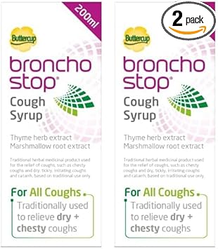 Bronchostop Cough Syrup - for The Relief of Any Cough - 200 ml (Pack of 2) : Amazon.co.uk: Health & Personal Care