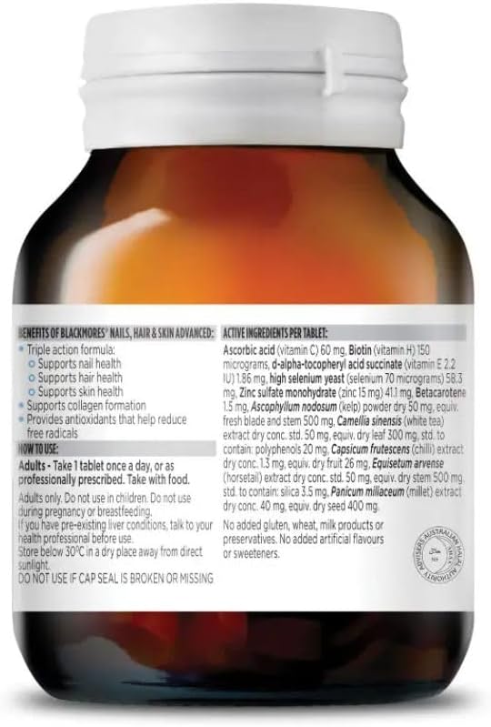 Blackmores Nails Hair And Skin Vitamins For Women, Made In Australia, 60 Tablets