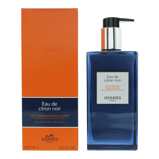 Hermes Eau De Citron Noir Refillable Moisturizing Body Lotion For Men, 6.5 Ounce : Beauty & Personal Care