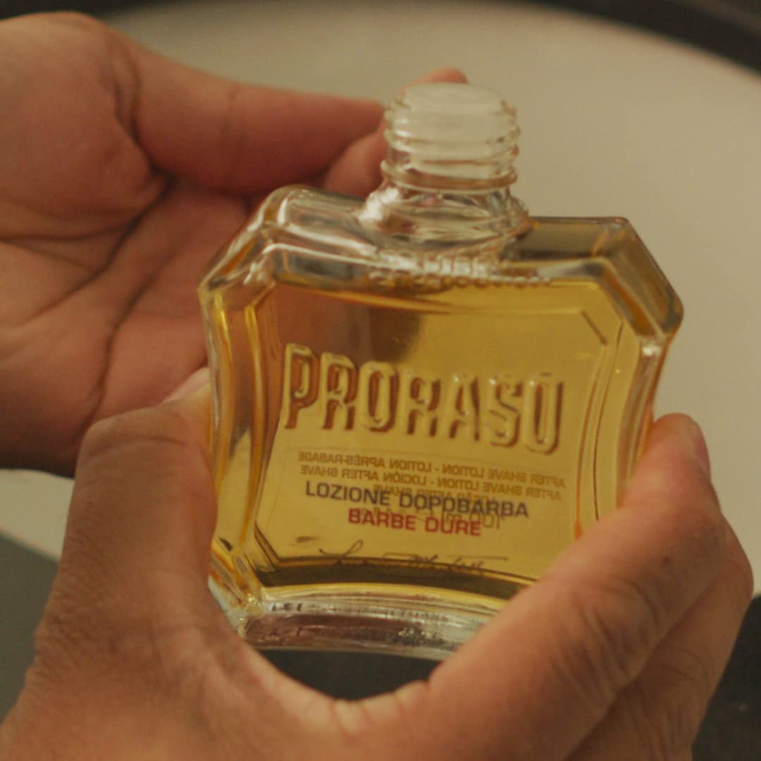Proraso After Shave Lotion, Moisturizing and Nourishing for Coarse Beards with Sandalwood Oil and Shea Butter, 3.4 Fl Oz : Beauty & Personal Care
