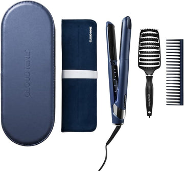 Cloud Nine 2 In 1 Contouring Pro Hair Straightener | Curved Plates Variable Temperature Control | Floating Ceramic Plates | Quick Heat Control Perfect For Curls Waves & Smooth Flicks Revive Mode