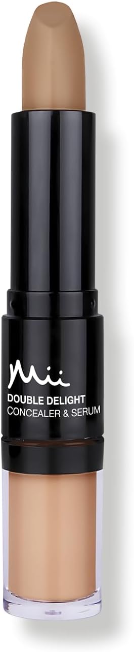 Mii Cosmetics Double Delight Concealer & Serum, Jojoba Enriched With Vitamin E, Helps To Reduce Puffiness & Dark Circles, Honey Delight 03