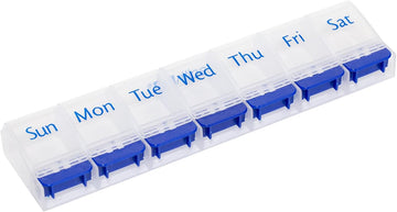 Healtha2Z® Pill Box | Easy To Open | Pill Case 7 Days | Medicine Organizer For Otc Medicine & Supplement