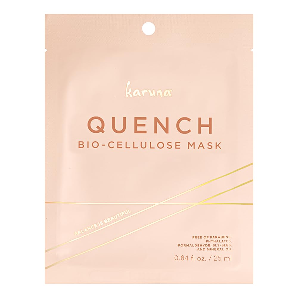 Karuna Skin - Quench Biocellulose Facial Mask For Dry, Dull Skin, Cooling & Rejuvenating Facial Skin Care Products, Hydrating Face Masks With Black Truffle, Sheet Mask For Fine Lines & Wrinkles, 0.74