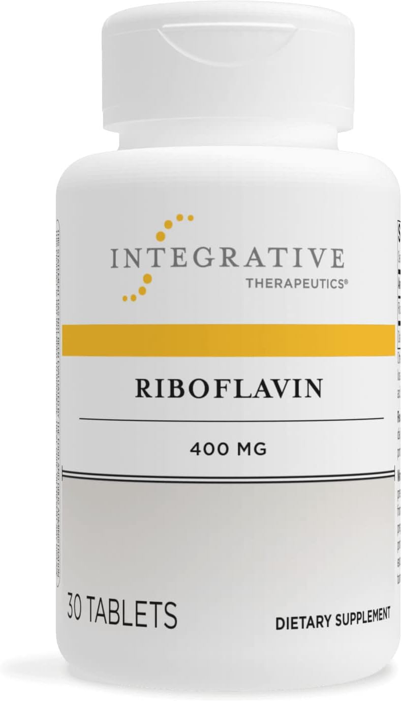 Integrative Therapeutics Riboflavin - Cellular Energy And Red Blood Cell Production Support* - Vitamin B2 Supplement - High Potency - 30 400 Mg Tablets
