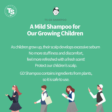 Ts Gd Shampoo For Girls | Korean Teen Shampoo With Upgraded Probiotics | Anti-Dandruff & Itchy Scalp Relief | Pink Peach Allergy-Free Fragrance | Sulfate-Free (13.53 Fl Oz, 400Ml)